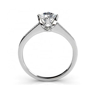 18K White Gold Crystal Engagement Ring "Palmer"