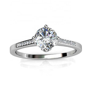 18K White Gold Crystal Engagement Ring "Palmer"
