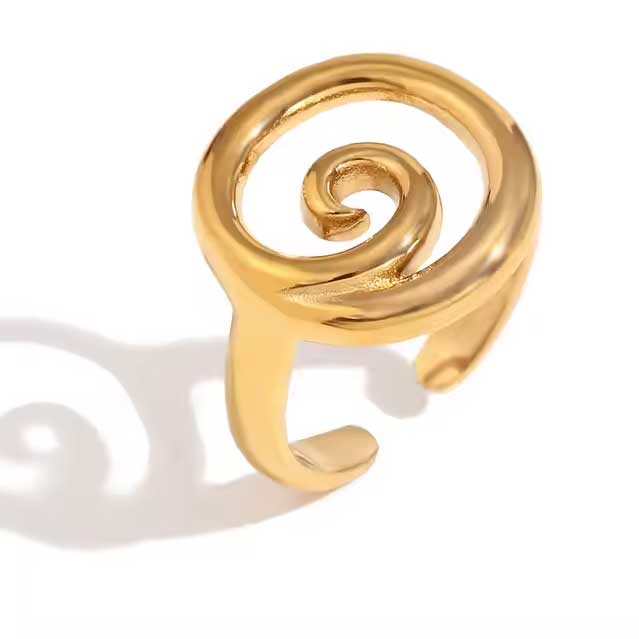 gold koru ring