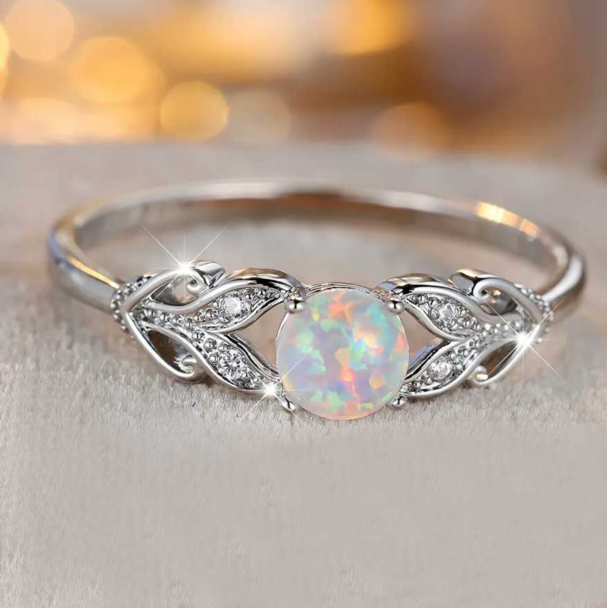 silver opal ring online nz