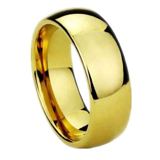 8mm gold wedding band