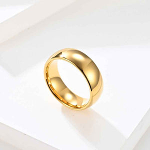 18K Gold Ring over Tungsten Carbide "Ainsley" (8mm)