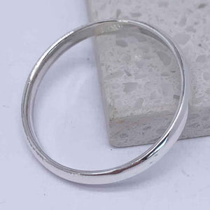 plain silver ring band