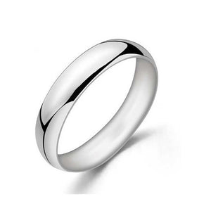 Silver wedding band frenelle