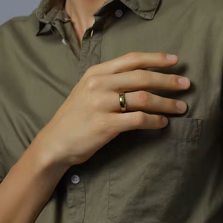 gold wedding ring frenelle jewellery