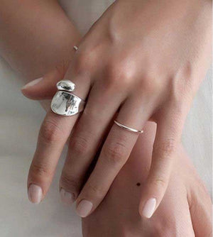 925 Sterling Silver Adjustable Modern Ring "Marlee"