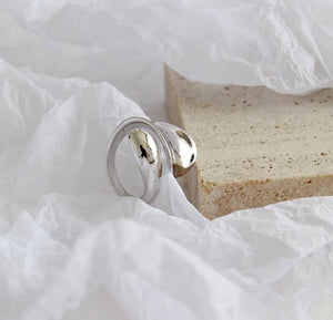 925 Sterling Silver Adjustable Modern Ring "Marlee"