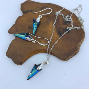 blue crystal necklace frenelle jewellery