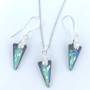 blue crystal necklace frenelle jewellery