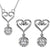 silver heart koru jewellery set