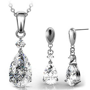 18K White Gold Bridal Evening Jewellery set "Kris"