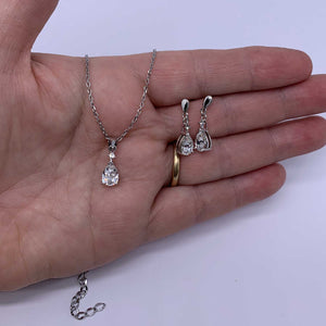 18K White Gold Bridal Evening Jewellery set "Kris"
