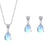 Silver Moonstone Jewellery Set "Lunatide"