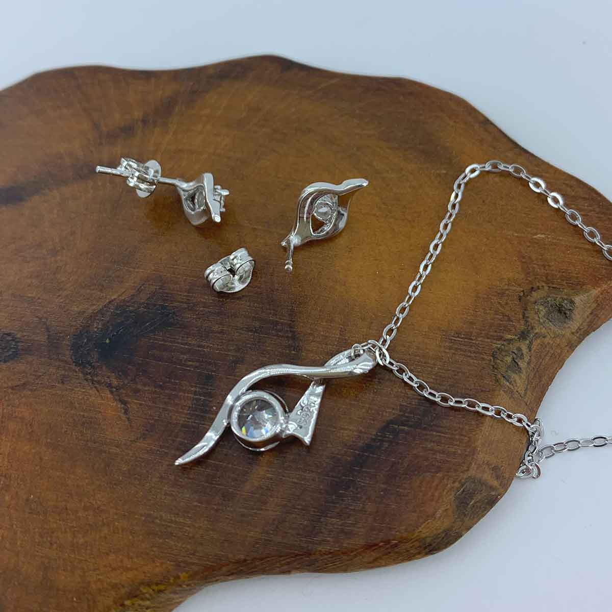 925 sterling silver jewellery set "Mia"