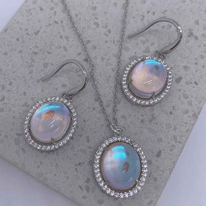 silver moonstone jewellery set buy online nz