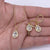 gold crystal leverback earrings