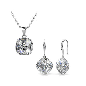 18K White Gold Crystal Jewellery Set "Sharon"