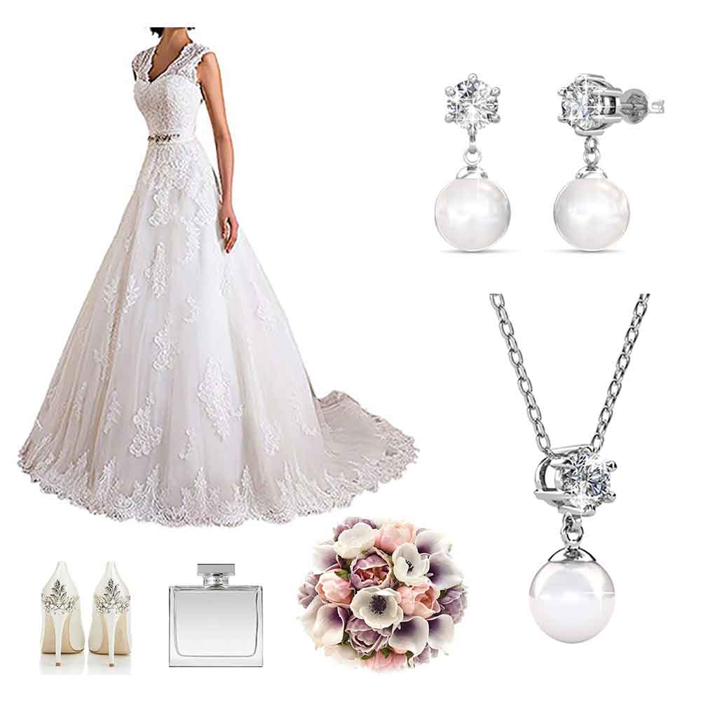 crystal pearl drop earrings bridal wedding auckland nz