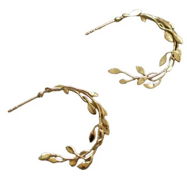 gold hoop floral earrings jewellery