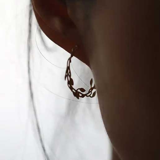 silver floral hoop earrings jewellery