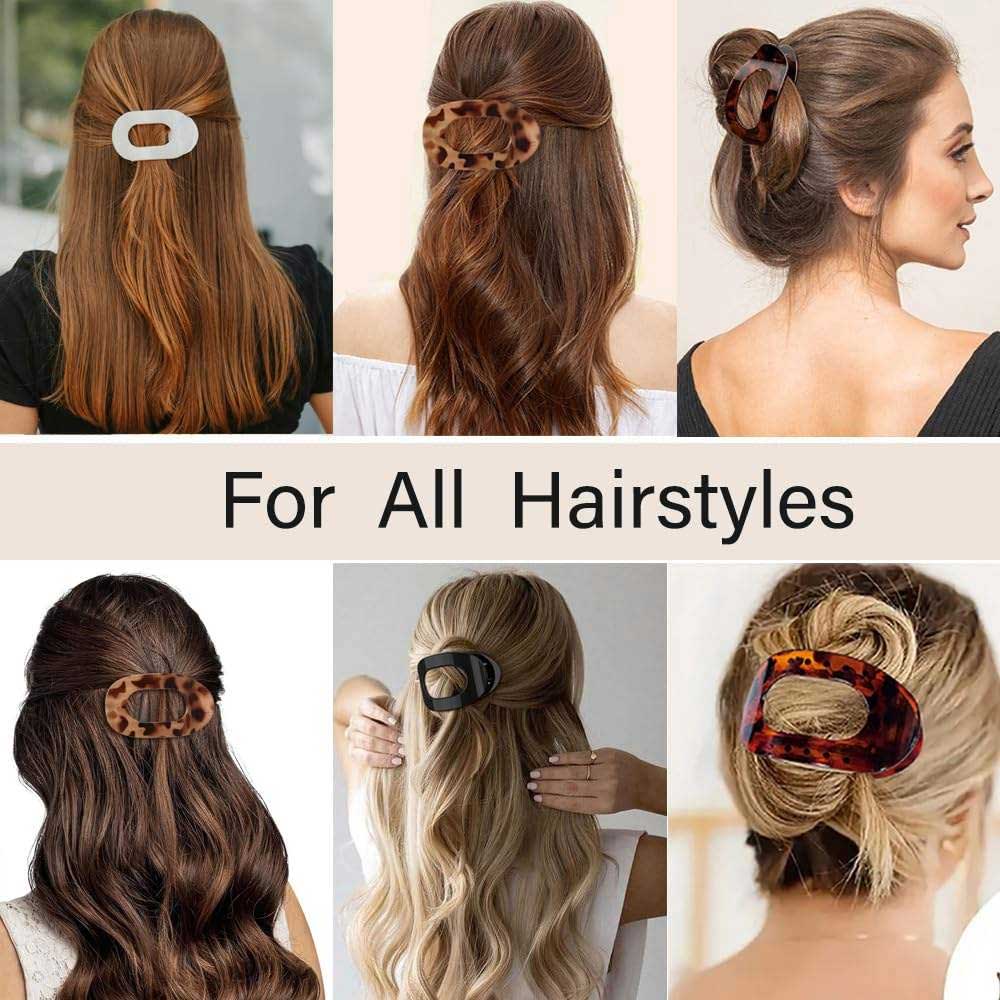 Flat Hair Clip "Mel" (Matt Coral)