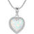 925 Sterling Silver Crystal Opal Jewellery Set "Camilla" (White)