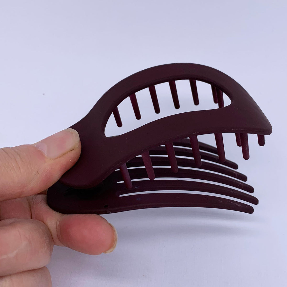 Flat Hair Clip "Mel" (Dark Burgundy Matt )