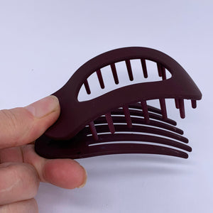 Flat Hair Clip "Mel" (Dark Burgundy Matt )