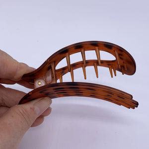 Flat Hair Clip "Mel" (Matt Tortoise Red)