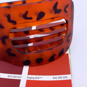 Flat Hair Clip "Mel" (Matt Tortoise Red)