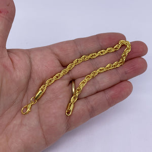 gold twisted rope bracelet by frenelle jewellery online nz