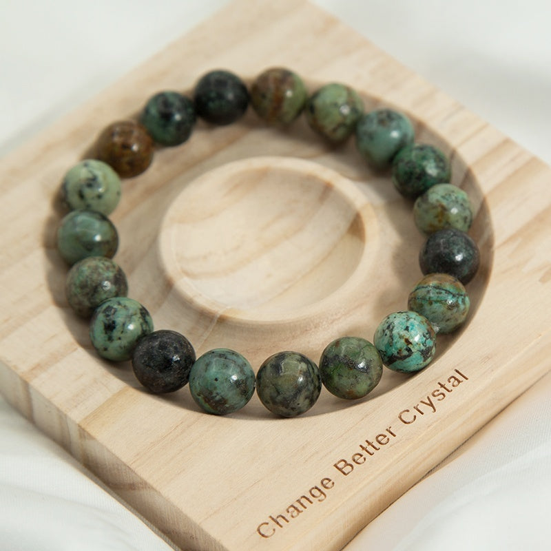 Stretch Bracelet 8mm gemstones "Mala" (African Turquoise)