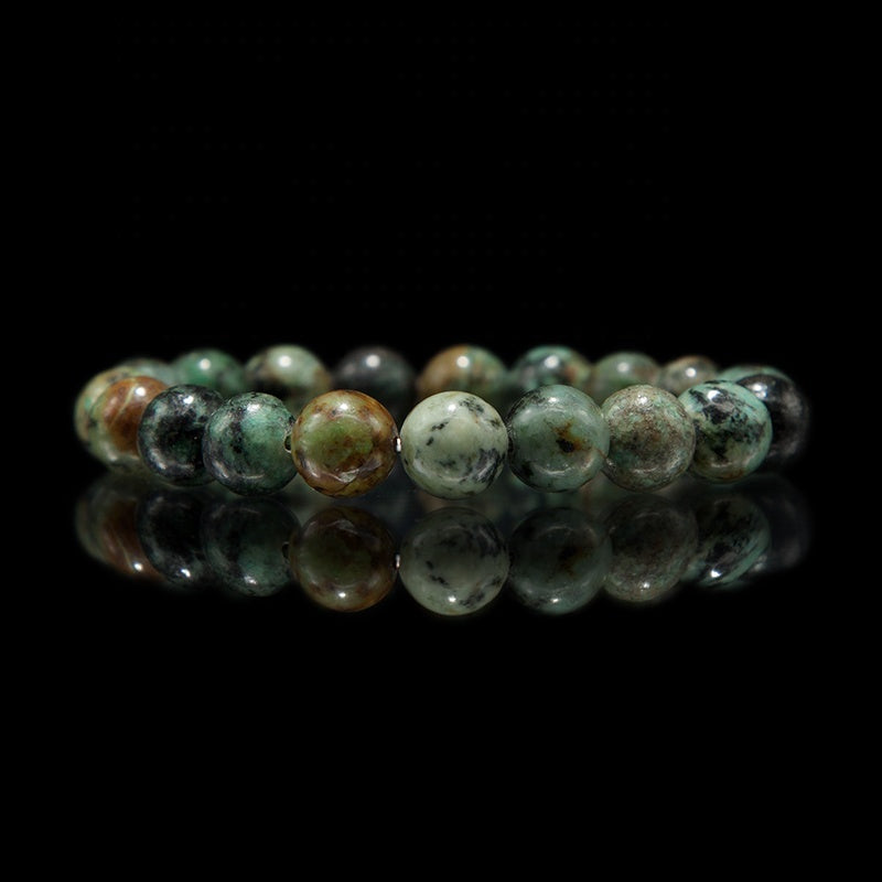 Stretch Bracelet 8mm gemstones "Mala" (African Turquoise)