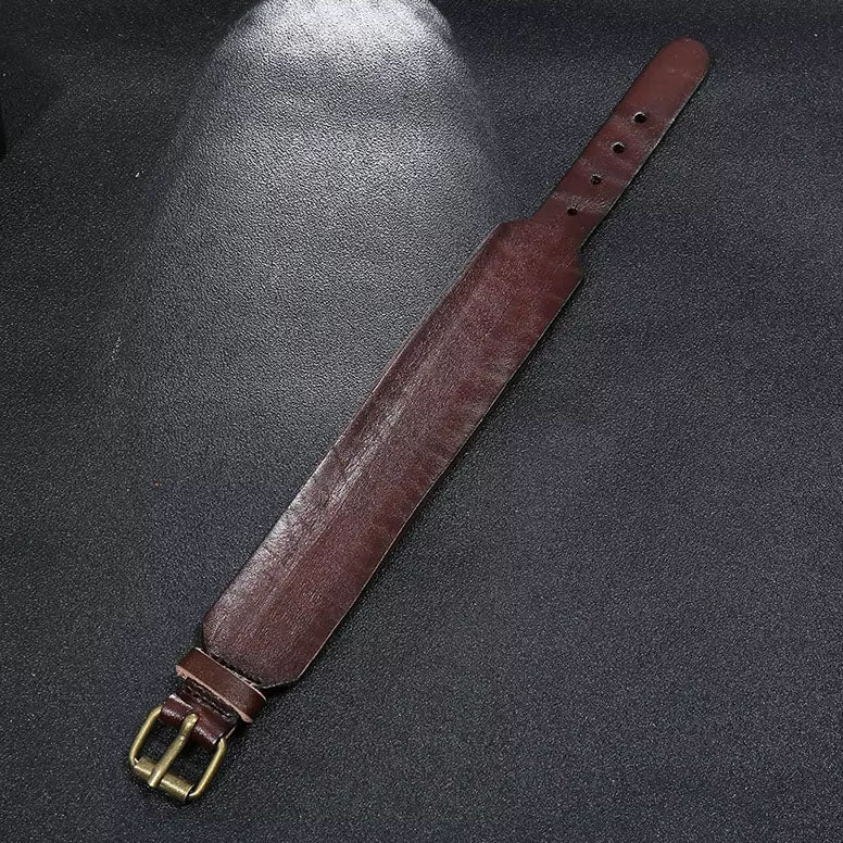 plain brown leather bracelet from Frenelle Jewellery