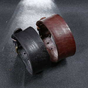 plain black leather bracelet from Frenelle Jewellery