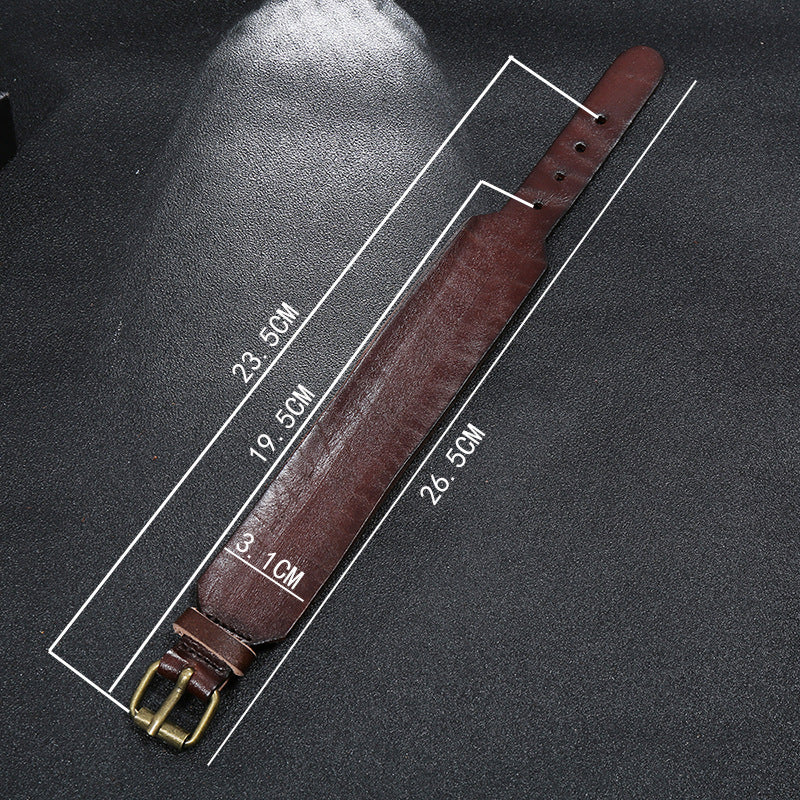 plain brown leather bracelet from Frenelle Jewellery