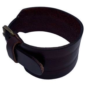 plain brown leather bracelet from Frenelle Jewellery