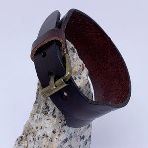 plain brown leather bracelet from Frenelle Jewellery