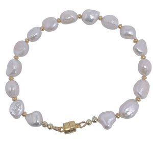 Pearl Bracelet "Jaylene" (White Baroque)