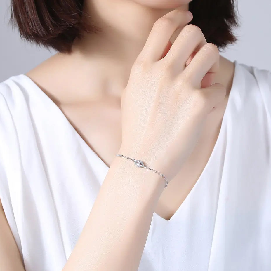 Silver Evil Eye Bracelet "Koruma"