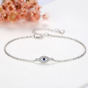 Silver Evil Eye Bracelet "Koruma"