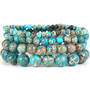 imperial jasper stretch gemstone bracelet from frenelle jewellery