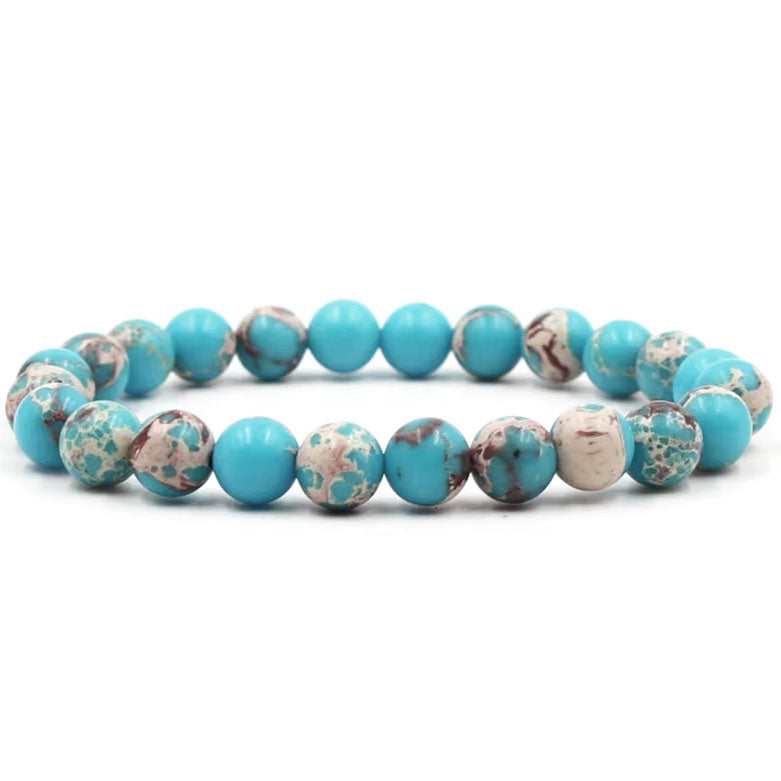 imperial jasper stretch gemstone bracelet from frenelle jewellery