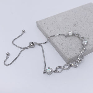 silver adjustable moissanite bracelet quality jewellery nz