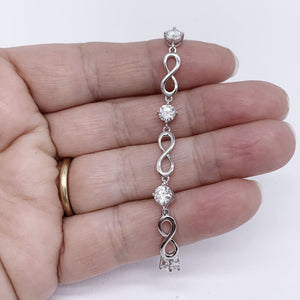 silver adjustable moissanite bracelet frenelle