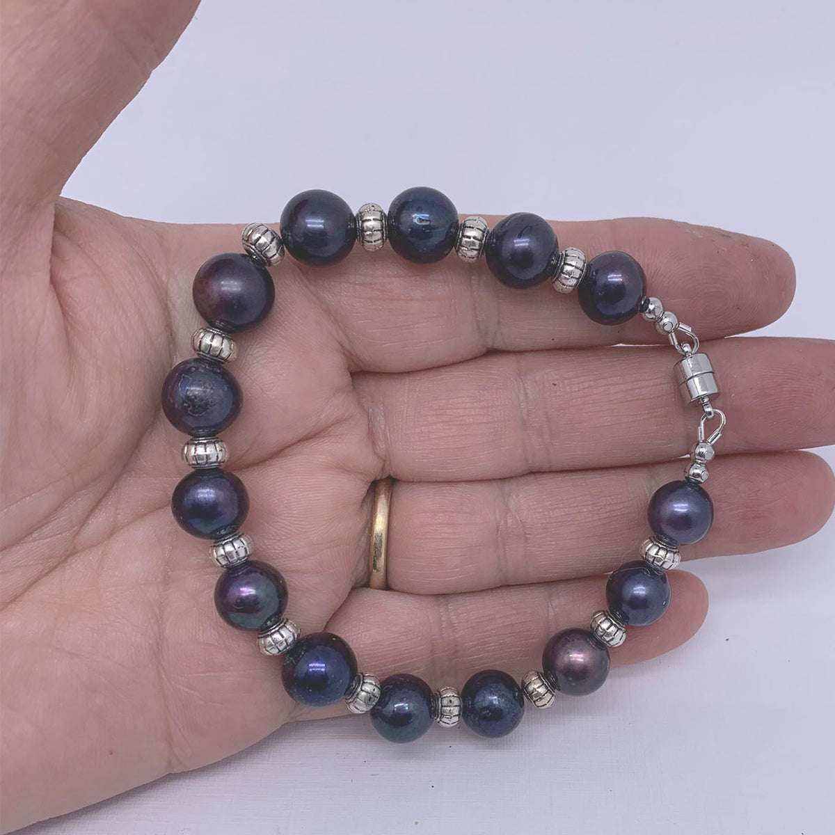 peacock pearl round bracelet frenelle jewellery