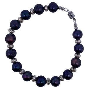 peacock pearl round bracelet frenelle jewellery