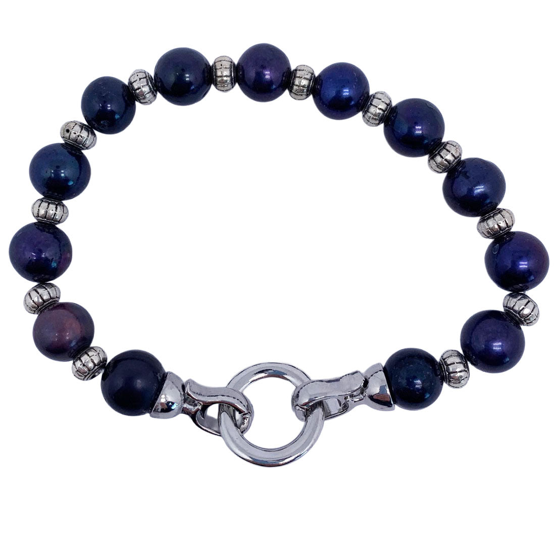 
Silver peacock pearl bracelet frenelle jewellery