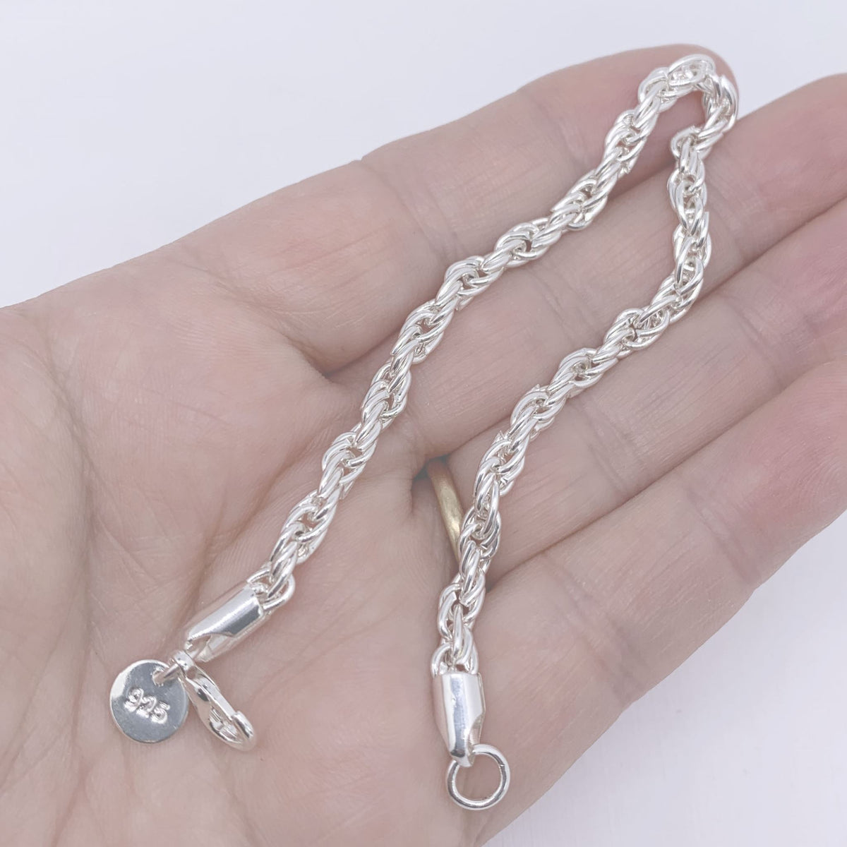 silver twisted rope bracelet by frenelle jewellery online nz
