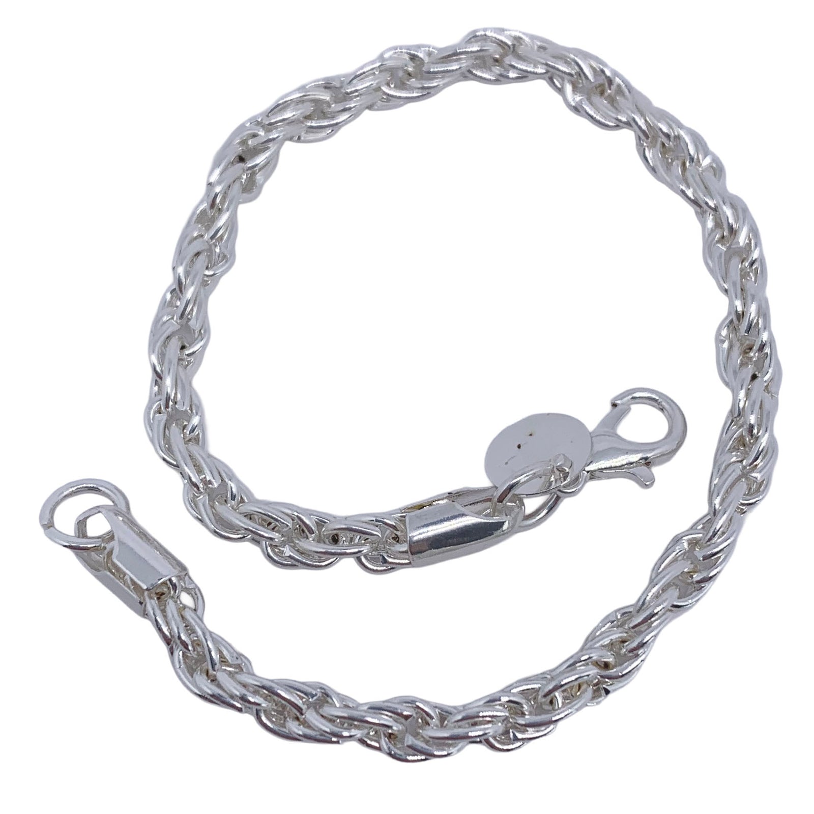 silver twisted rope bracelet by frenelle jewellery online nz